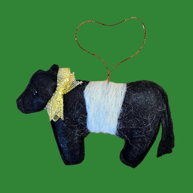 Feltie Beltie Cow Hanging Decoration