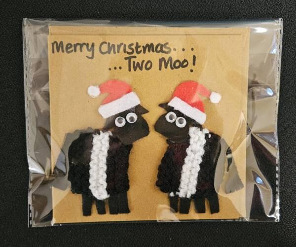 Merry Christmas Two Moo card
