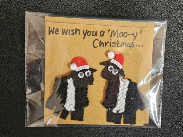 We wish you a Moo-y Christmas card