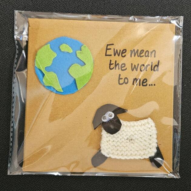 Ewe mean the world to me card