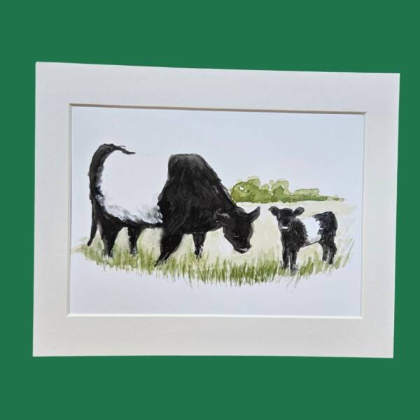 10x8 Mounted fine art cow print