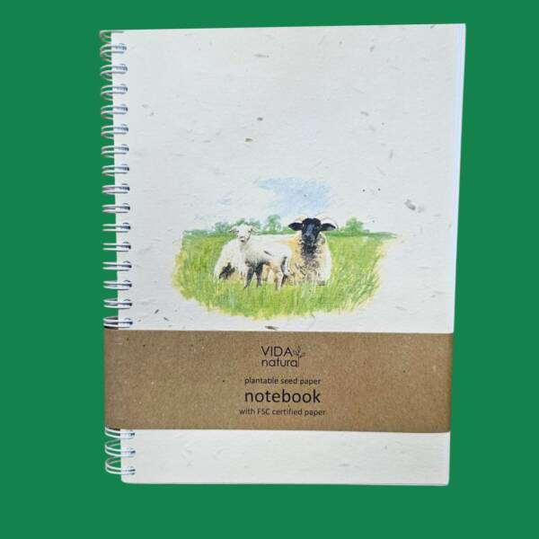Seed Paper Note Book - Norfolk Horn Sheep and Lamb