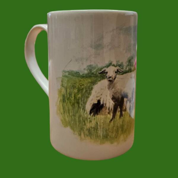 Norfolk Horn Sheep and Lamb Mug - Porcelain - Image 3